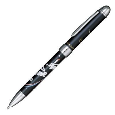 Sailor Fountain Elegant Rabbit Multi-Function Pen, 2-Color + Sharpie, Maki-e Design, Black, 16-0332-220