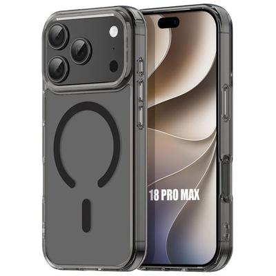 Case for iPhone 18 Pro Max, Shockproof Scratch-Resistant with Magnetic Ring - Translucent Black