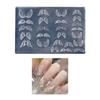 Flexible Nails Mould Wing Shape Nails Art Template Moulds Silicone Texture Suitable for Beauticians and Art Learners