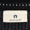 AIGNER Made In Italy Long Sleeve Knit Cardigan 44 Black Coat Women Used