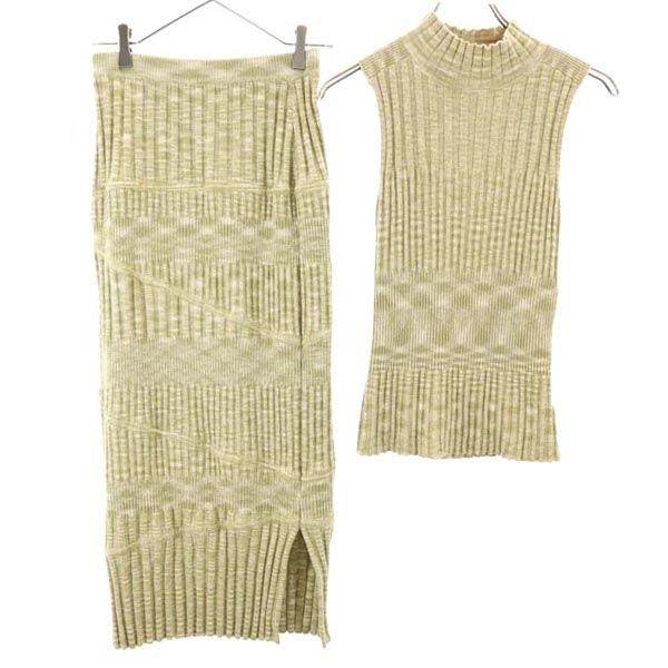 

SNIDEL Вязаный комплект без рукавов F хаки Вязаная юбка Женский Б/у