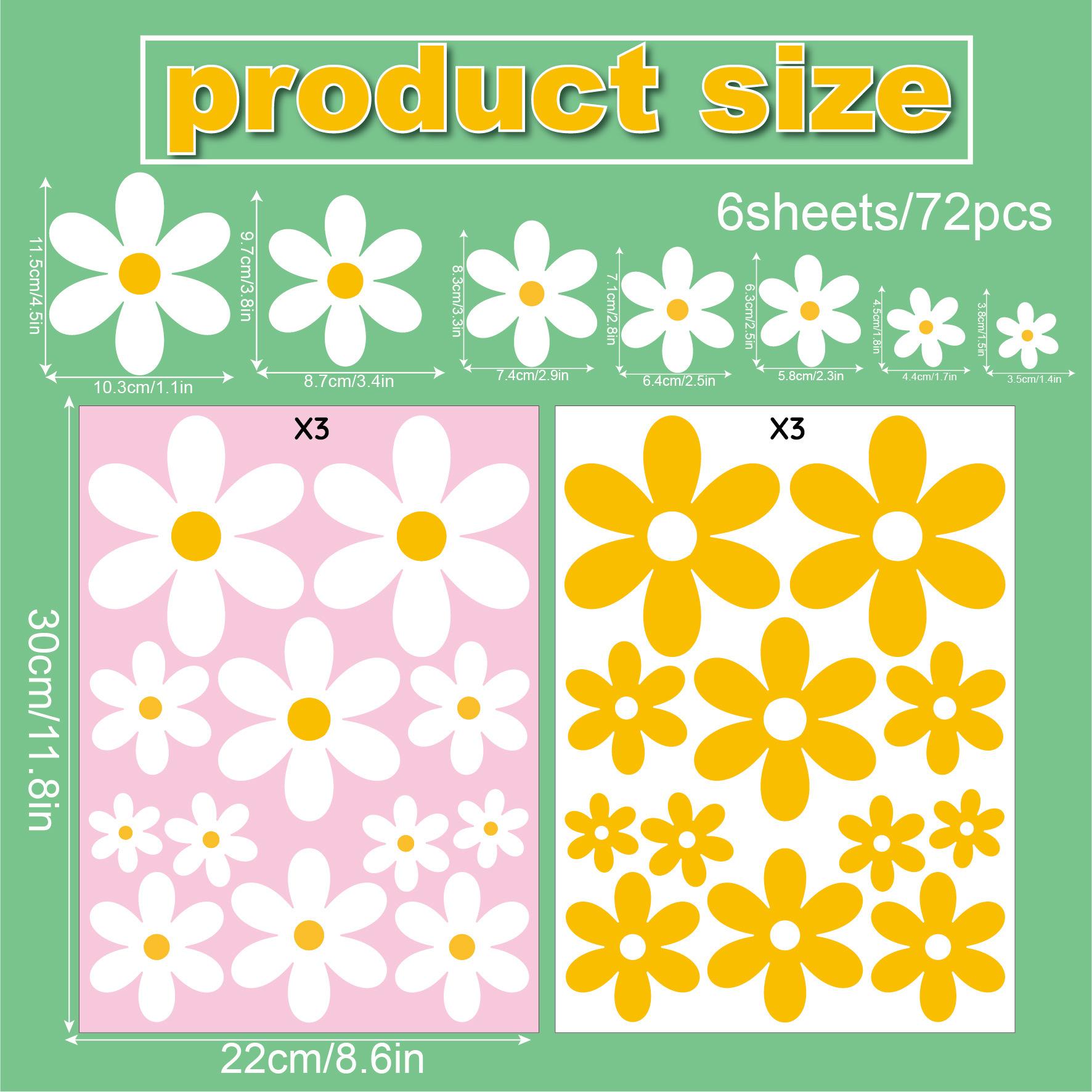 

Белая ромашка цветок наклейка на окно весна дом гостиная стеклянное окно дверь украшение водонепроницаемая электростатическая наклейка на стекло