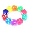 10/50pcs Transparent Dice 14mm Acrylic Interactive Game Tool for Party Friends Family Gathering Board Activity Supplies XJM