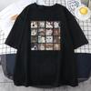 Meme Cats Puzzle Men's T-Shirt Funny Clothing Oversize Harajuku Print Street Short Sleeve T-shirts Summer Cotton Women Tops Tees