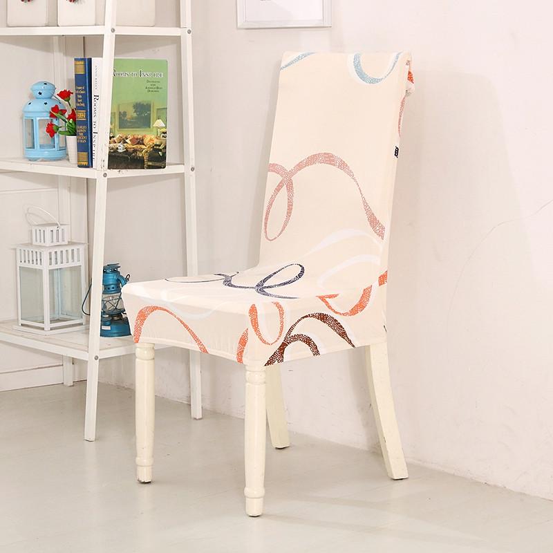 Big Elastic Dinner Chair Cover Stretch Printed Seat Chair Covers Slipcovers For Home Party Dining Room Office El Banquet 1Pc