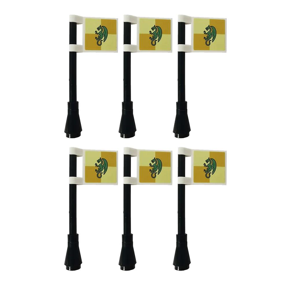 Średniowieczny Zamek Rycerz Legion Flaga Klocki Wojskowa Postać Krzyżowcy Flagi Gondor Starożytny Święte Cesarstwo Rzymskie Zabawka