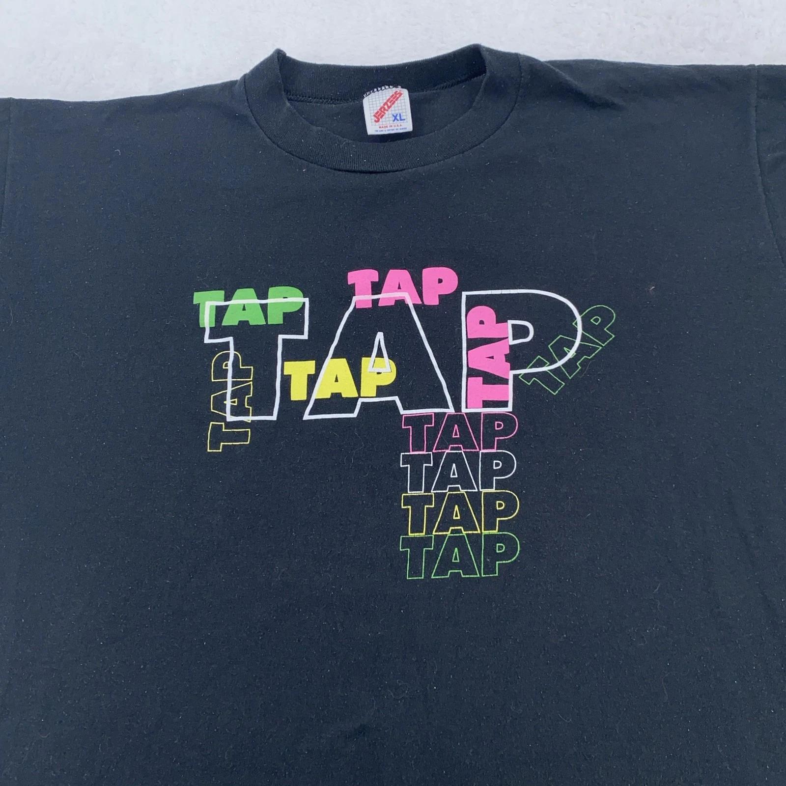 

Vintage Tap Tap Tap Dance Shirt Mens Large dancing theatre USA Graphic 90s Tee S