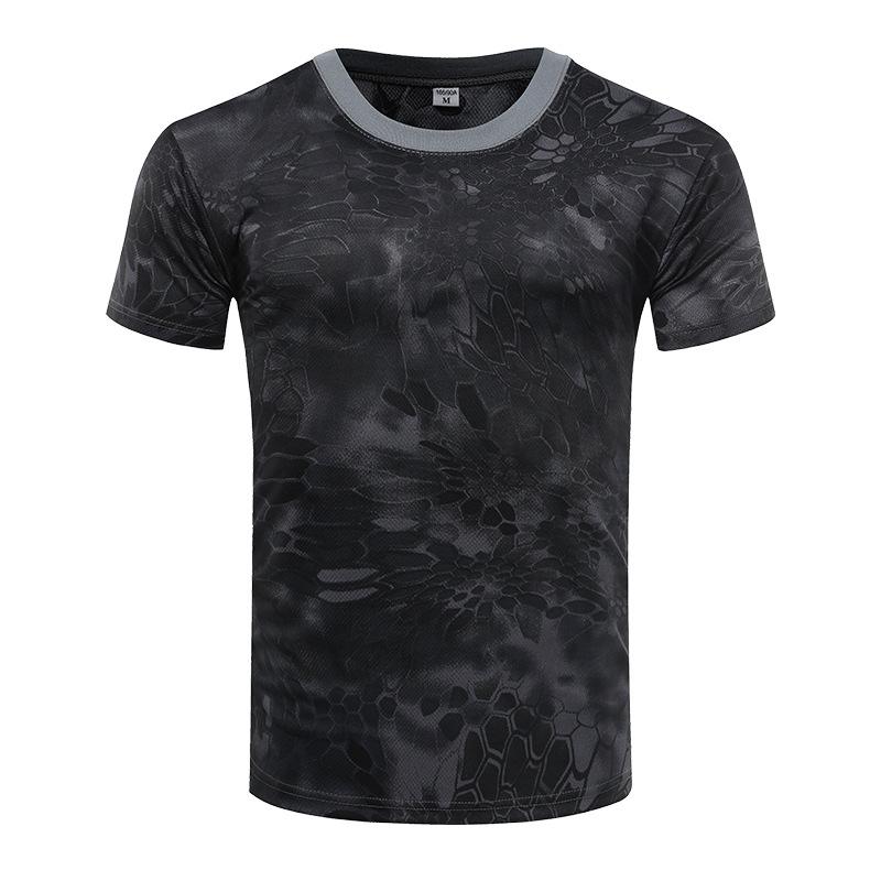 Camouflage Clothing Short-sleeved Men's Summer Quick-drying Sports T-shirt Outdoor Physical Training Clothing Tactical T-shirt