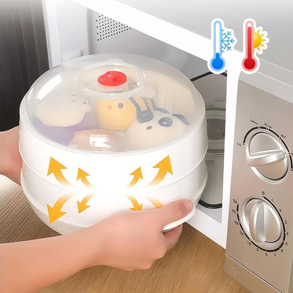 Microwave Steamer For Cooking Microwave Steamer Cooker With Lid Heat-Resistant Heating Bowl For Rental Dormitory Businesses