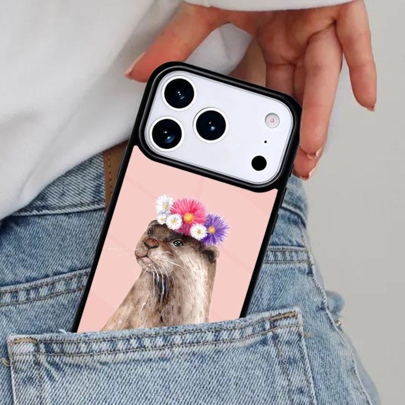 Tier Otter Niedliche Handyhülle für iPhone 16e 15 14 13 12 17 Pro Max Plus Air 17pro Hülle Coque
