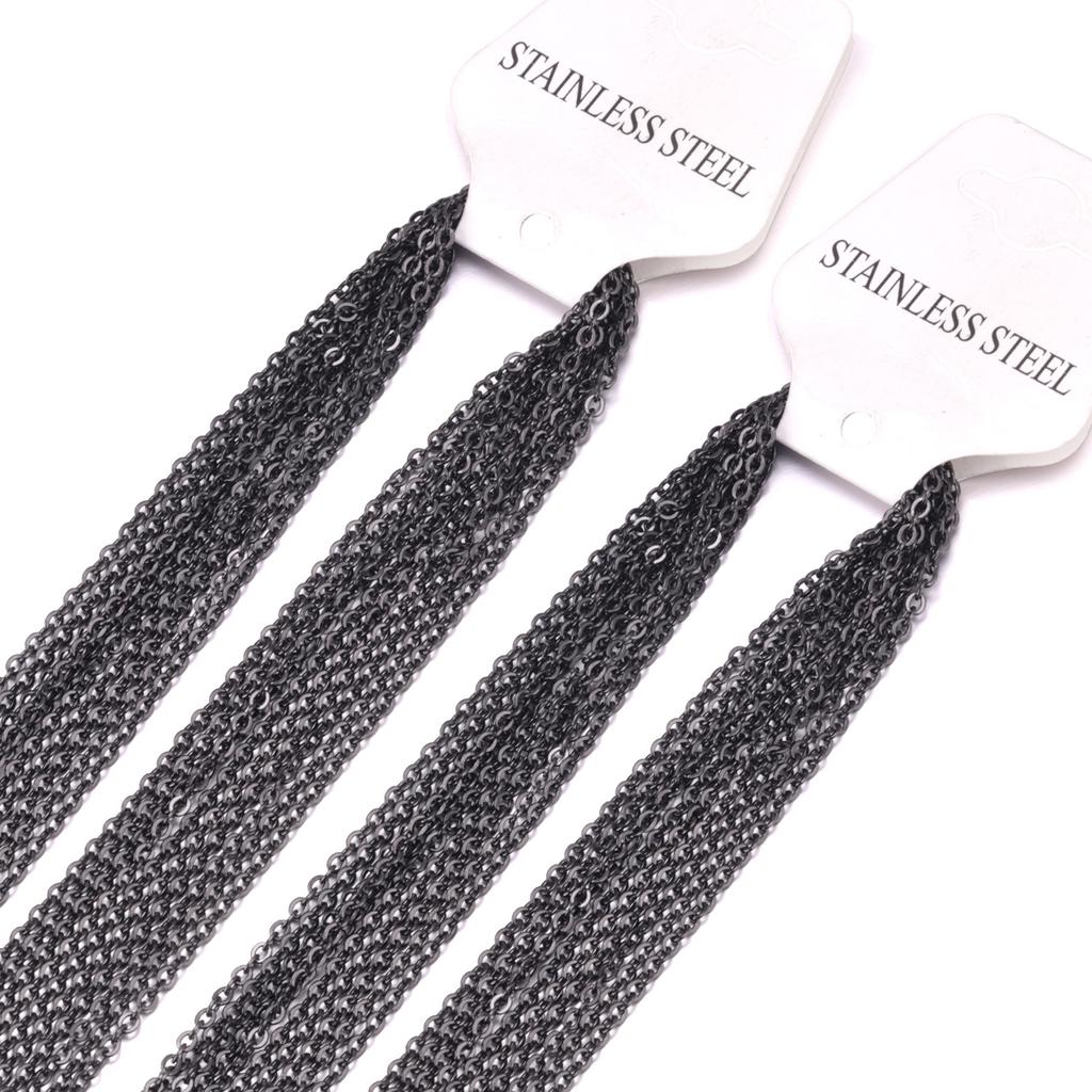Stainless Steel Chains DIY Jewelry Making O-Chain Necklace 10pcs/Lots 1.5/2MM Woman Accessories Choker 18K Golden