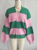 knitted vintage stripe causal loose Spring autumn woman cardigan sweater for women sweaters clothes