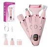 Multifunctional Electric Nose Ear Hair Trimmer Grooming Tool With 4 Interchangeable Heads And LED Display