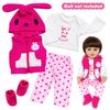 22-Inch Reborn Doll Clothes - Animal Cartoon Series Baby Soft Glue Outfit (55CM)