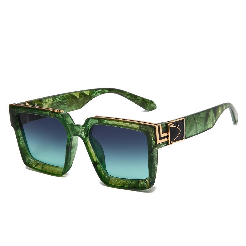 

Fashion Classic Luxury Brand Designer Oversized Square Sunglasses Women Men Shield Big Frame Travel Sun Glasses Mirror Shades as the photo