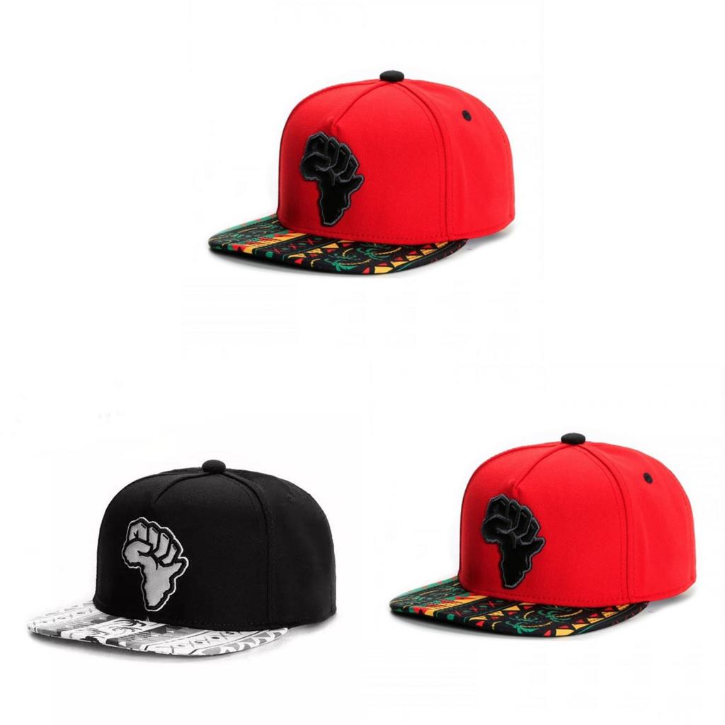 Power Red Fist Hip Hop Style Baseball Cap With Breathable Cotton For Streetwear And Outdoor Activities