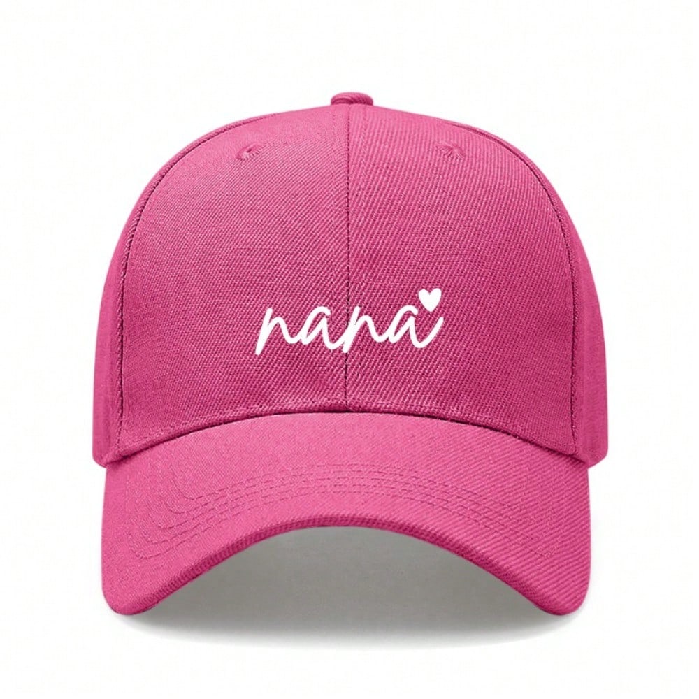Nana Graphic Print Baseball Cap - Adjustable Polyester Sun Protection Cap For Casual Outdoor Sports Travel Beach Vacation