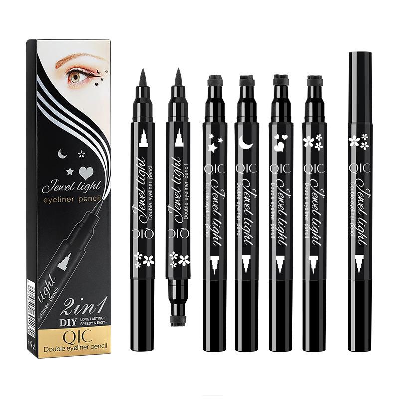 Dubbelkoppige Color Seal Eyeliner, waterdichte, zweetbestendige en vlekvrije Seal Positioning Eyeliner