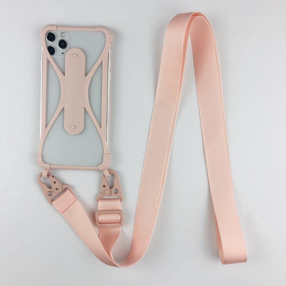 Universal Lanyard For Phone Silicone Sports Strap Neck Hanging Rope Sling Chain Mobile Phone Lanyard Case with Adjustable String