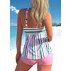 Damen-Bikinianzug mit doppeltem Schultergurt, Badeanzug, Oberteil, Tankini-Badeanzug, reiner und eleganter Badeanzug mit Farbdruck