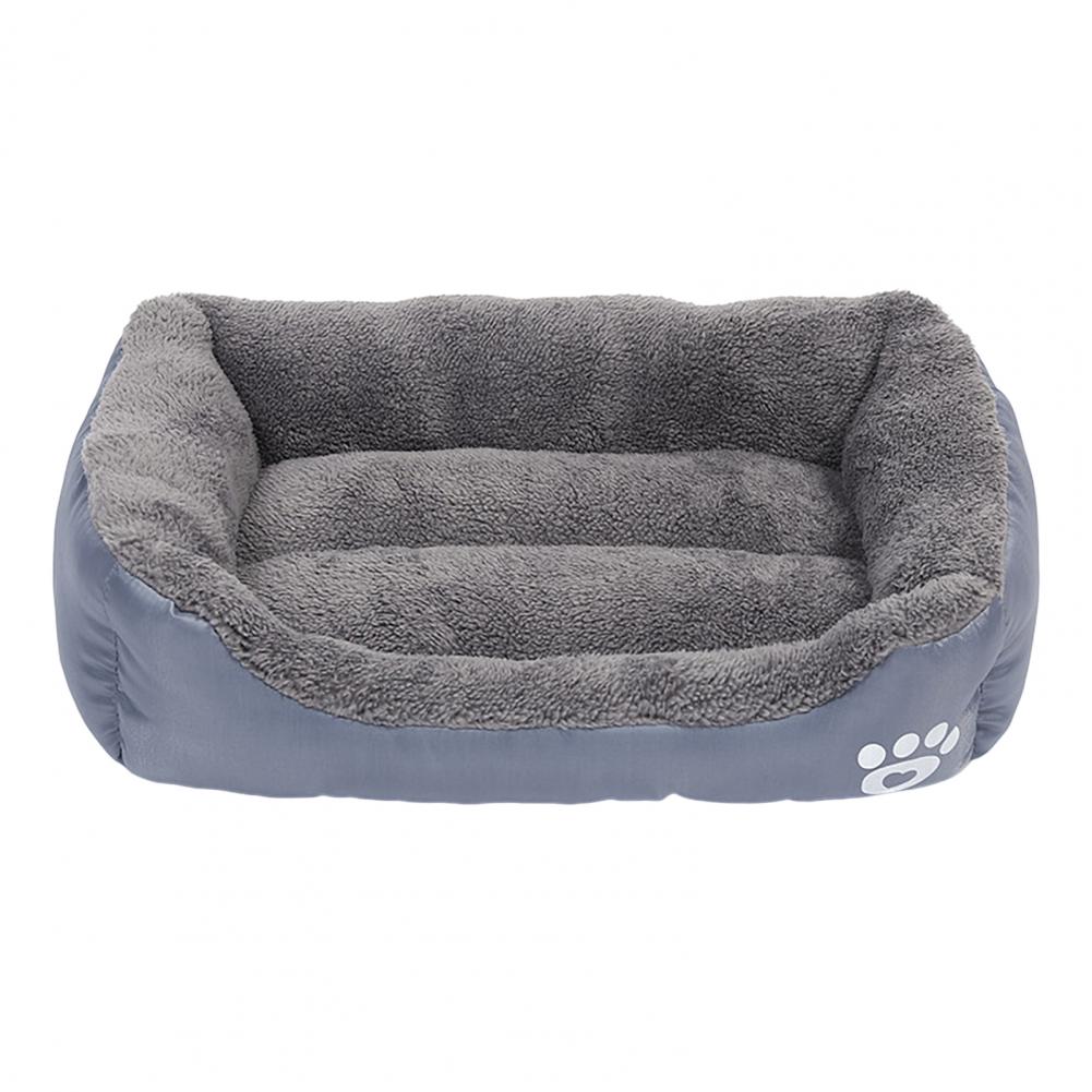 Rectangle Fluffy Dog Bed Washable Plush Pet Bed with Bolster Neck Support Comfy Warm Puppy Bed for Indoor Cats Small Medium Dogs