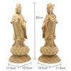 HU Trading Buddhist Statue, Standing Kannon Bodhisattva and Seishi Bodhisattva (Total Height: 23cm, Width: 12.5cm, Depth: 11.5cm), Amida Triad Ornamen