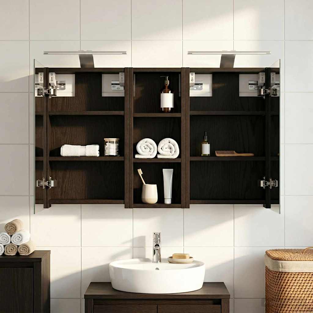 Bathroom Cabinet Set 3 Pcs 80 X 10.5 X 50 Cm Particleboard