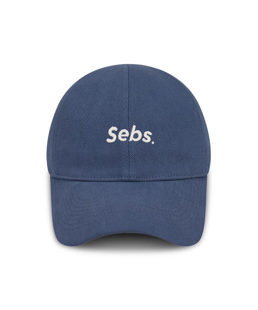 Sebseu Small Logo Twill Brown Ball Cap - Blue