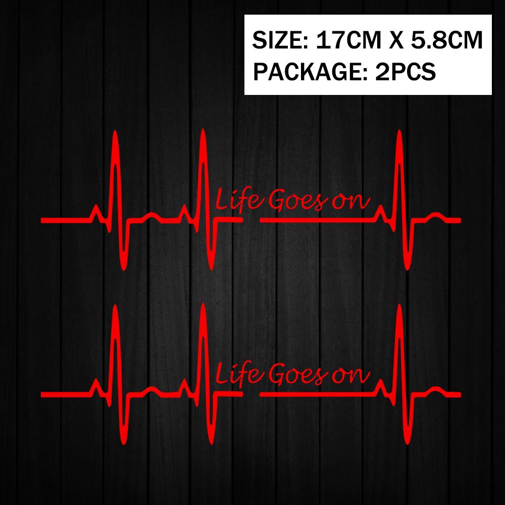 Heart Beat Trackpad Life Goes On Refletor Moto Stickers Motorcycle Scooter Body Fuel Tank Accessories Decals for Honda Vespa