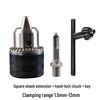 Electric Drill Accessory Set: Chuck Key, Wrench, Bench, Pistol Grip, Impact Drill Bit Removers.