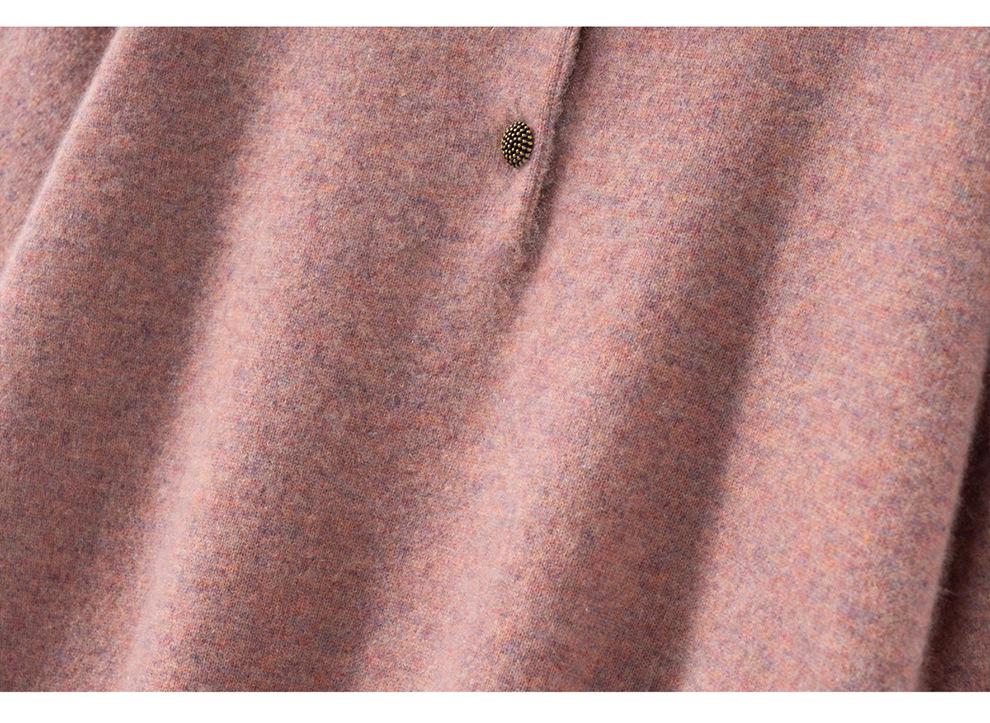 Women's 100% Cashmere Polo Neck Loose Knit Short Sleeve Sweater - Autumn/Winter New Style