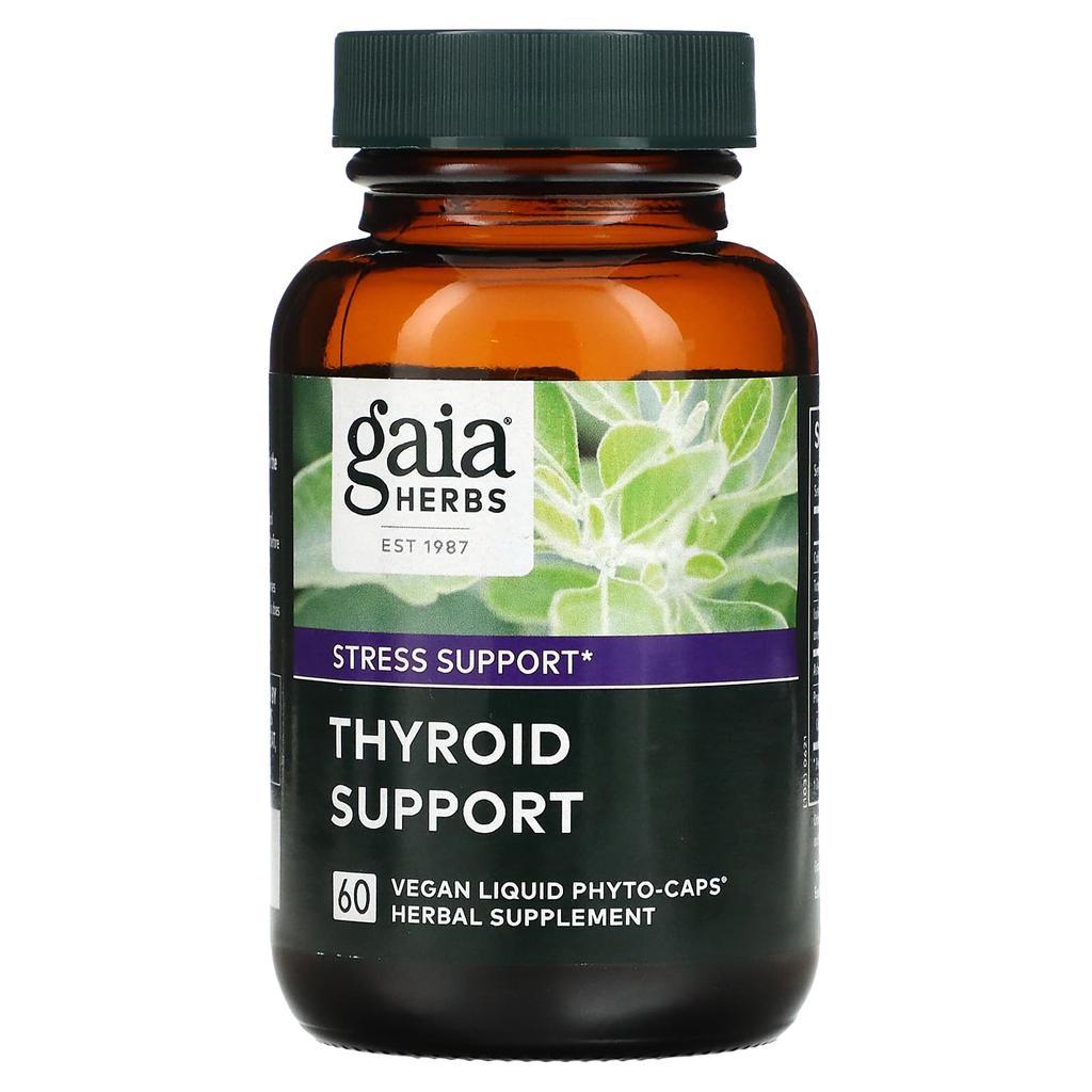 Gaia Herbs, Thyroid Supplement, 60 Vegetarian Liquid Phyto-Caps