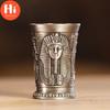 Hi Metal Egyptian Wine Glass Zinc Alloy Liquor Shot Cocktail Mug Ancient Egypt Wine Mug Bar Drinkware Craft