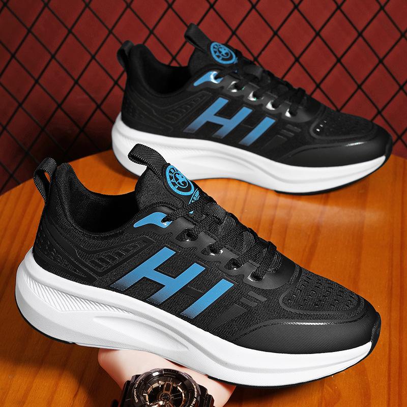 

Sneakers men s low-top running shoes fashionable versatile breathable mesh shoes soft sole comfortable casual large size dad shoes 44