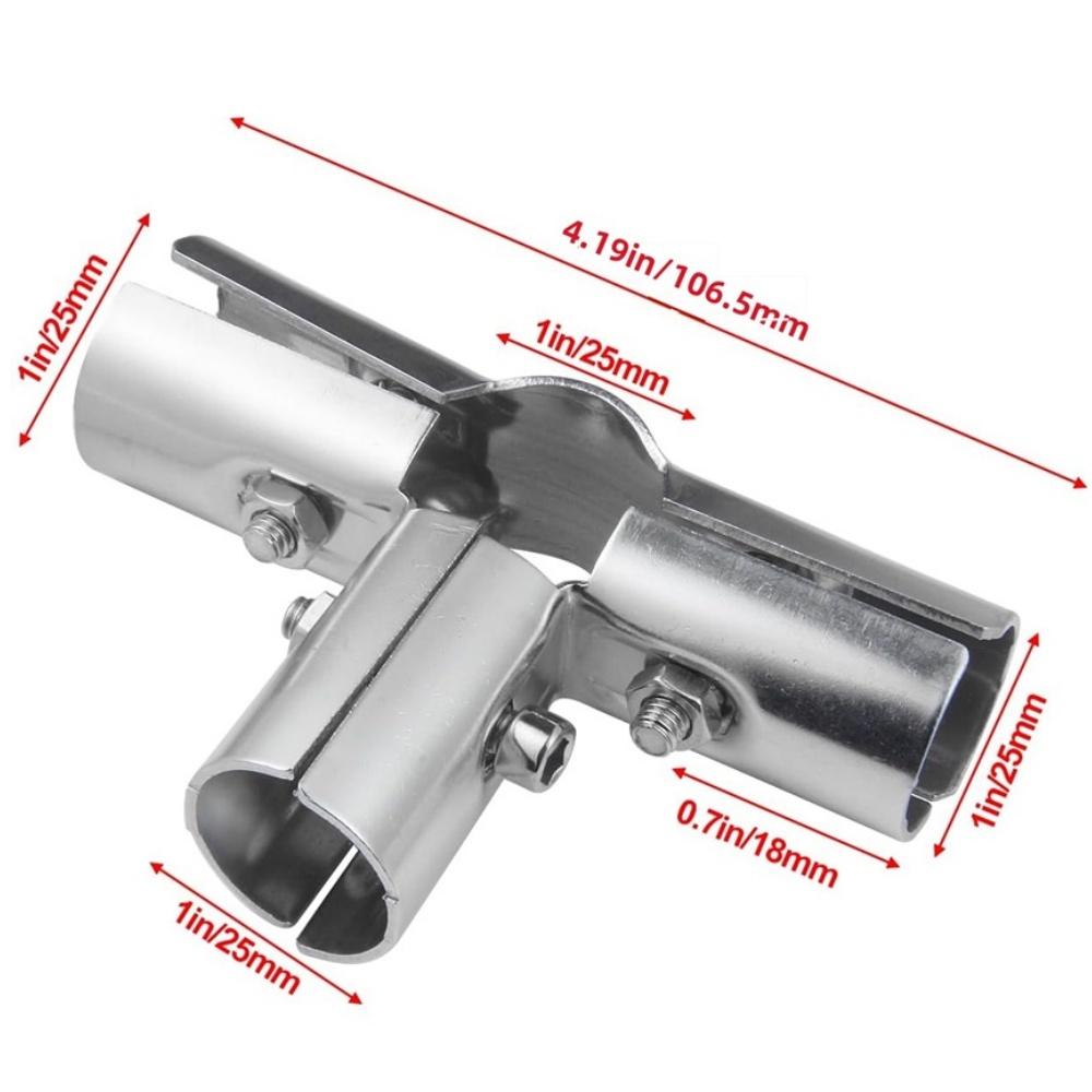 6 Sets Of T Clamps,Stainless Steel, Silver, Pipe Clamps, 1" OD, 25MM