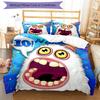 3pcs Custom Name My Singing Monsters Playground Bedding Set Duvet Cover Closure Includes 1 Duvet Cover & 2 Pillowcases, Soft and Comfortable for All S