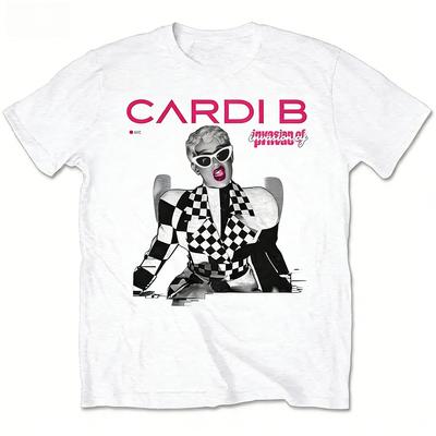 2026 Summer New Style Fashion Singer Cardi B HighQuality Fashion Comfortable Mens Printed Roundneck TShirt
