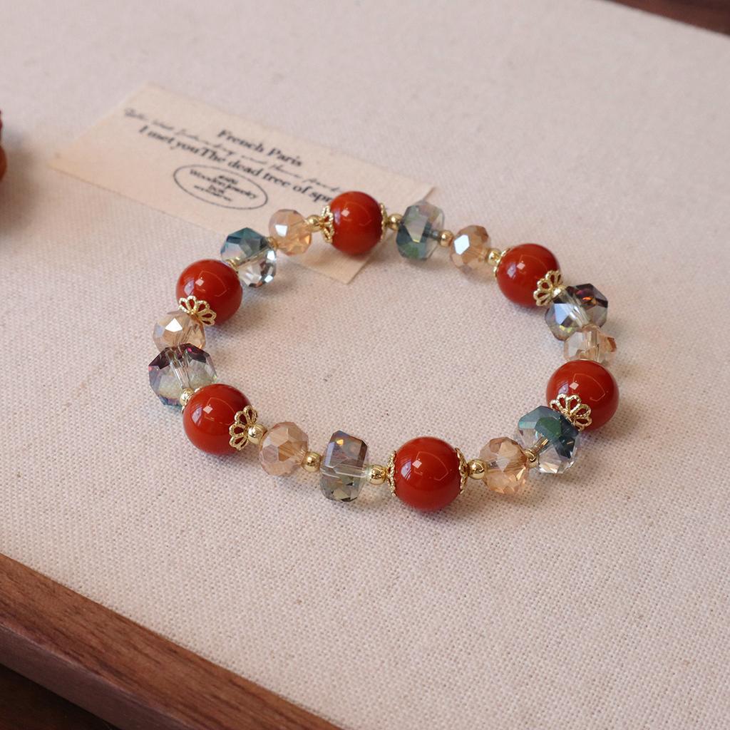 Natural crystal bracelet strawberry crystal bracelet Bangles Women Fashion Jewelry accessories Gift