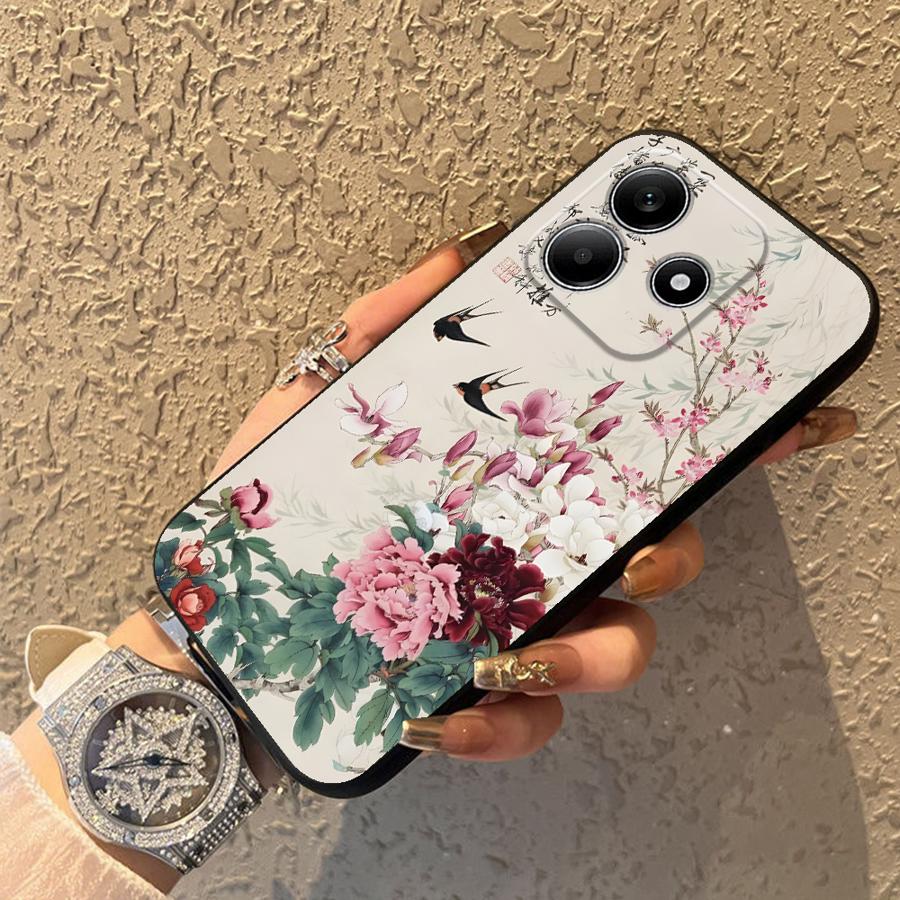 Case for Xiaomi Redmi Note 14 A1 12C 13C A3 13 Pro Plus K80 14C 10 9 8 7 12 11 A4 A5 Phone Cover A2 K40 A1 Retro Butterfly