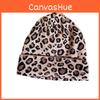 Hat Knit Fashion With Leopard Print Design Suitable For Daily Cold Seasons