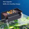 Schwarze Aquarien-Außenfilterbox Acrylfilter Trocken- und Nassabtrennung Klein Leise Außen Hängend Aquarium Tropf Überlauf