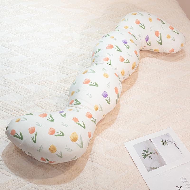 

Съемная Моющаяся Подушка-Обнимашка с Свежим Цветочным Принтом для Спящих на Боку 100cm (0.95kg)