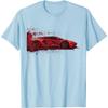 Red Supercar Graphic T-Shirt Men Casual Print Short Sleeve Crew Neck Cotton Tee