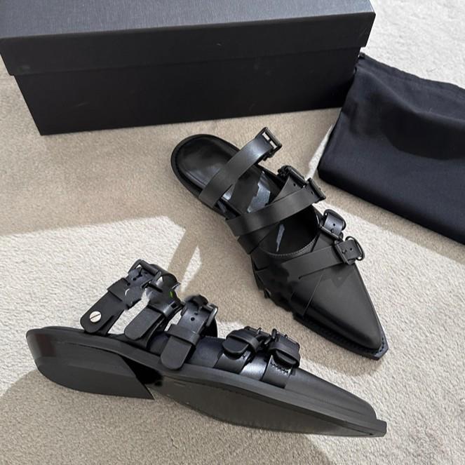 

Pointed head shallow mouth single shoes women s design sense niche Mary Jane shoes thick heel cross buckle fashion sandals 35