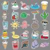 50 Fotos von Sommerlich Frischen Doodle Cartoon Niedlichen Guka Handkonto DIY Wasserbecher Koffer Aufklebern Wasserdicht