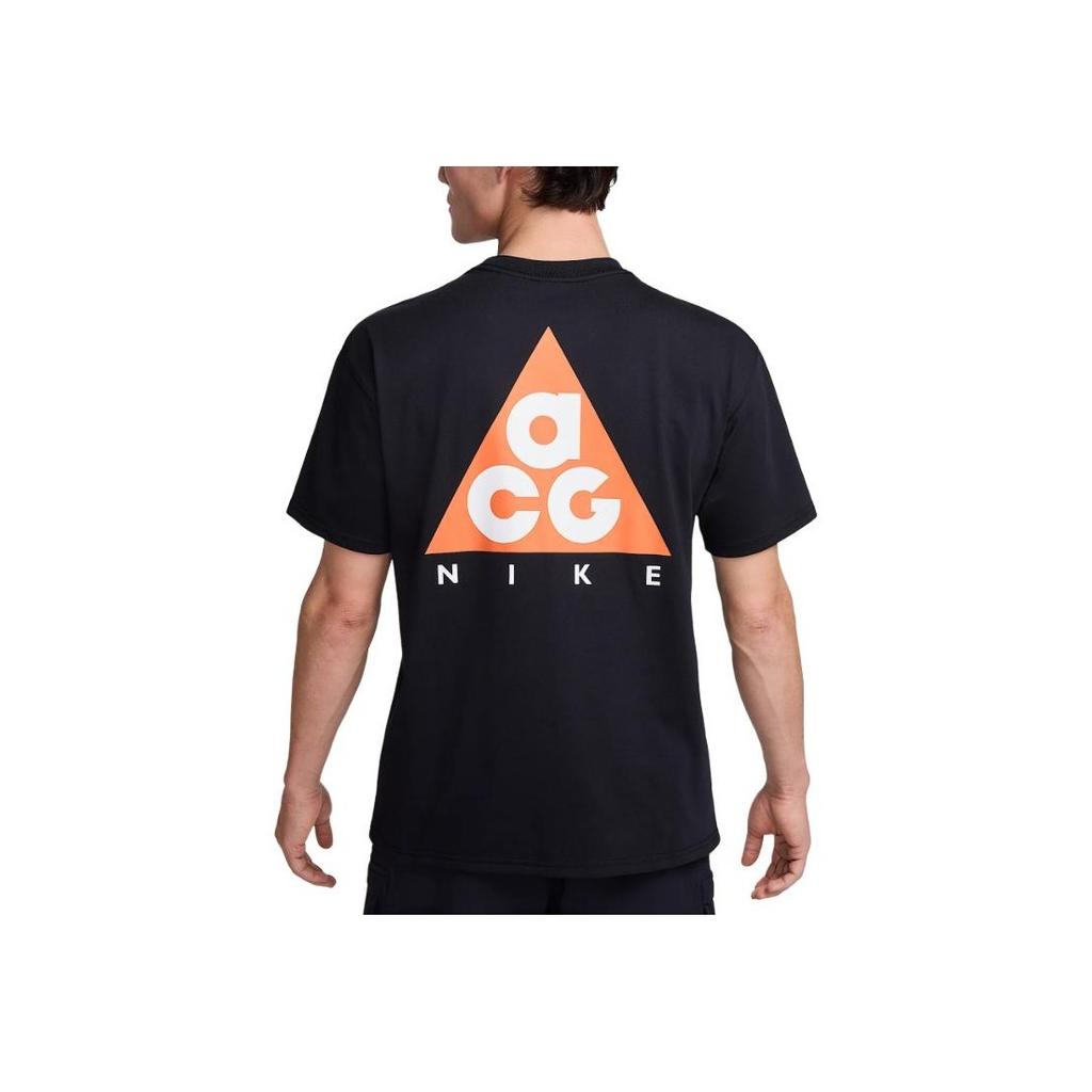 Nike Max90 ACG Back Logo Print Moisture-Wicking Loose Comfortable Fashion Short Sleeve T-Shirt Men Tops Black HJ0799-010