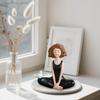 Adorable Yoga Girl Statue European Resin Figure Sculpture Indoor Home Decoration Accessories Desktop Ornament Birthday Gift