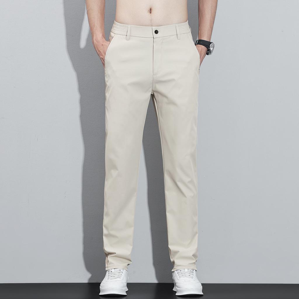 Light luxury business pants men's summer new slim-fit straight casual pants boys thin breathable long pants men