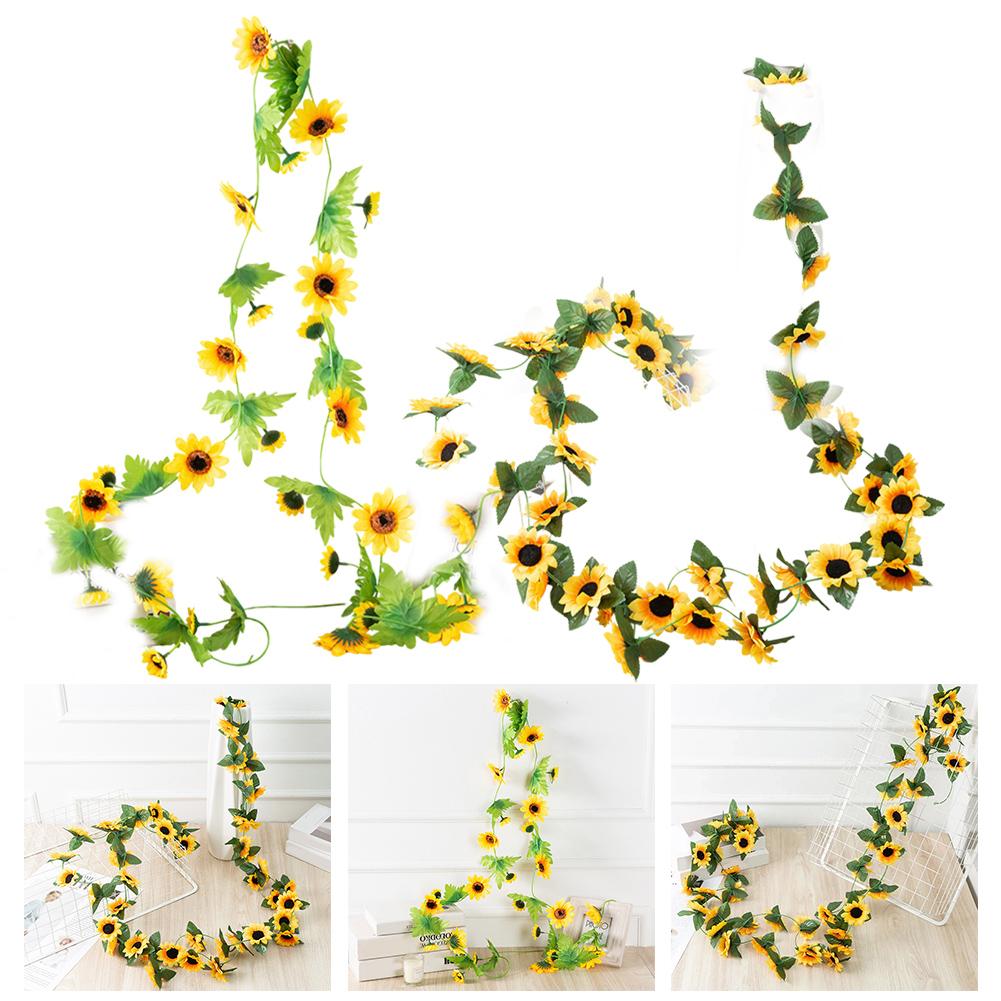 Long-lasting Artificial Flower Garland Sunflower Vine Garland Maintenance-free