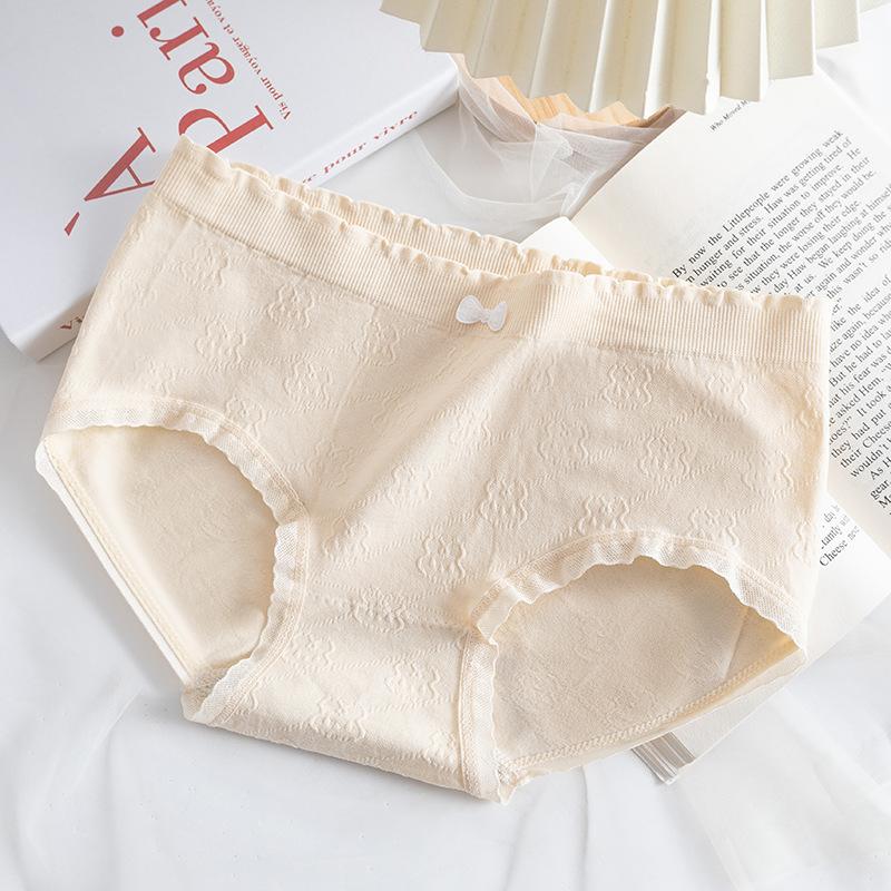 Girls Summer Thin Cute Bear Soft Waxy Skin Breathable Comfortable Seamless Waist Triangle Briefs